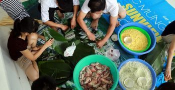 Hội thi gói bánh chưng cư dân Sunview Town mừng Xuân Canh Tý 2020 tổ chức sáng thứ bảy 18/01/2020.